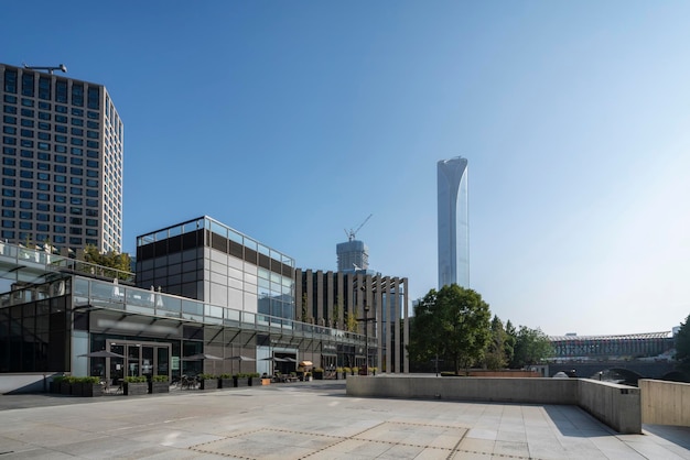 Street view of Suzhou financial district