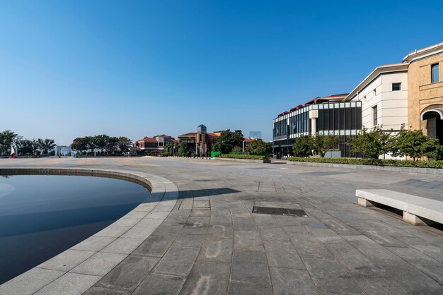 Street view of Suzhou financial district