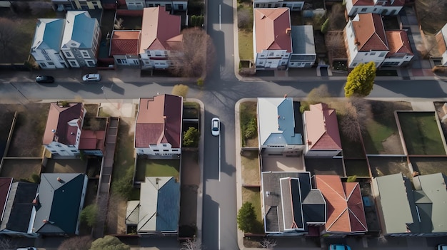 A street with a car parked in front of it