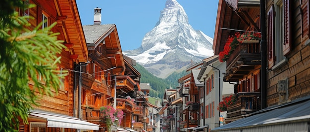 Street With Mountain in Background