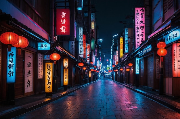 Photo a street with a red sign that says quot hong kong quot