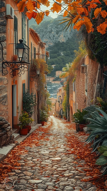 a street with a sign that says  fall  on it