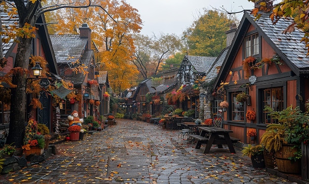 a street with a sign that says  the word  on it