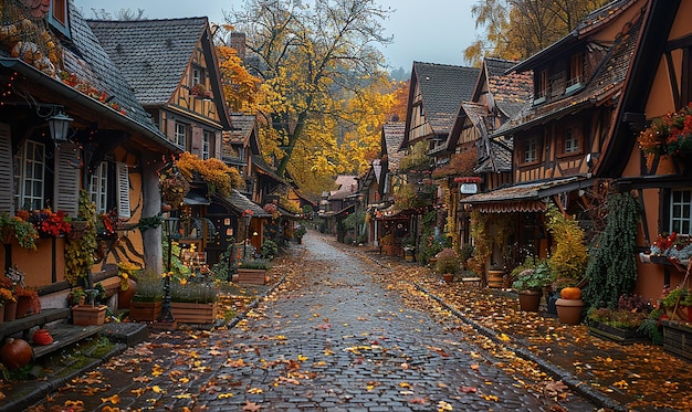 a street with a sign that says  the word  on it