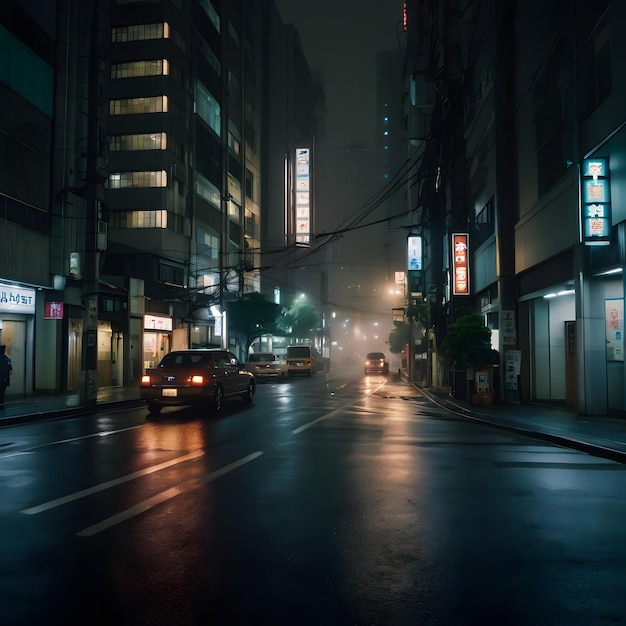 a street with a sign that says the word on it