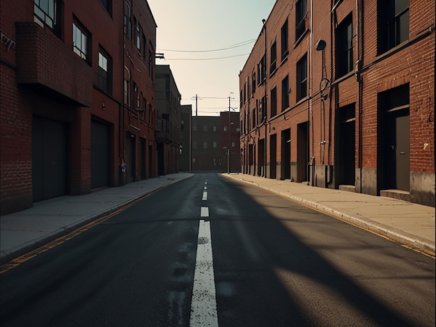 Photo a streets and alleys urban and industrial background 8k