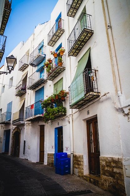 streets and architecture along the Mediterranean coastal town in Spain