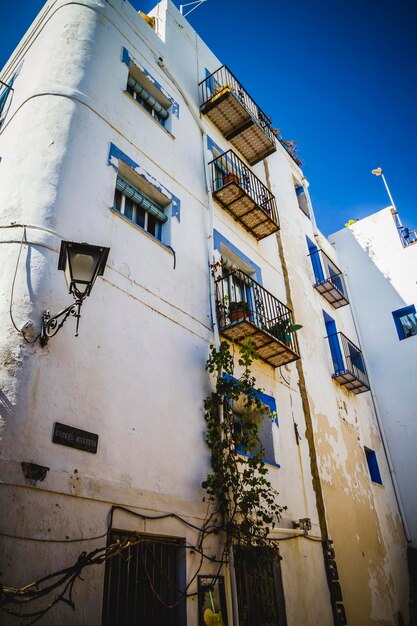 streets and architecture along the Mediterranean coastal town in Spain