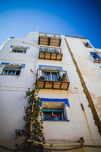 streets and architecture along the Mediterranean coastal town in Spain