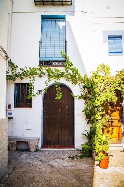 streets and architecture along the Mediterranean coastal town in Spain