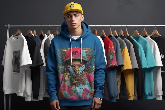 Photo streetwear apparel illustration mockup