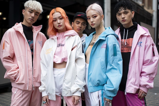 Streetwear brand showcasing new collection at fashion week event