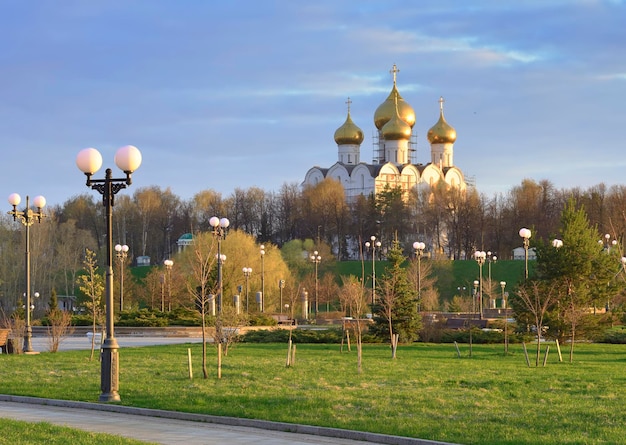 Strelka Park on the river bank