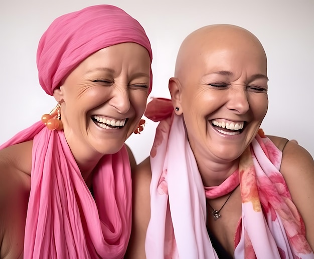 Photo strength in battle a woman's journey through oncology care on world cancer day ai generated