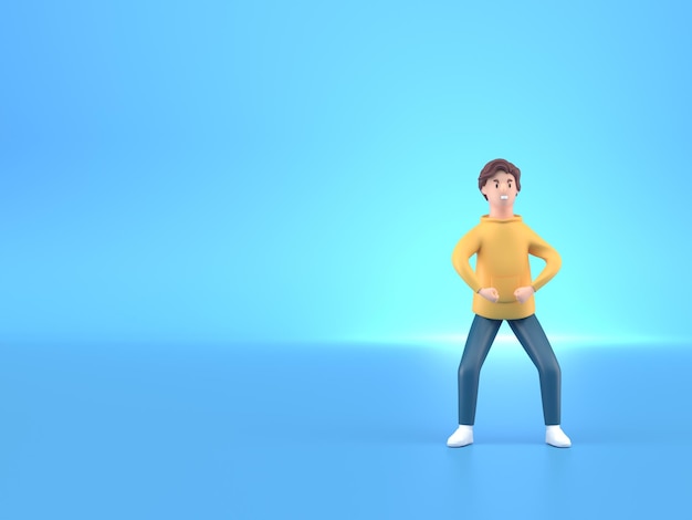 Strength Gesture 3D Illustration