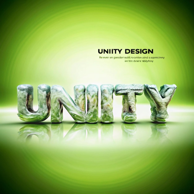 Photo strength in unity connected and harmonious typography