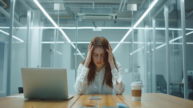 The stressed office worker