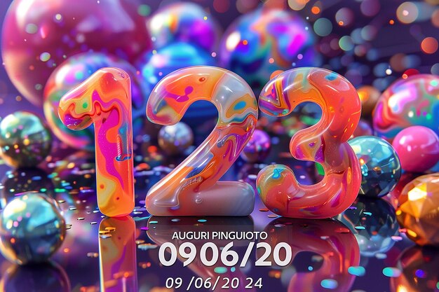 A striking 3D digital rendering of the number