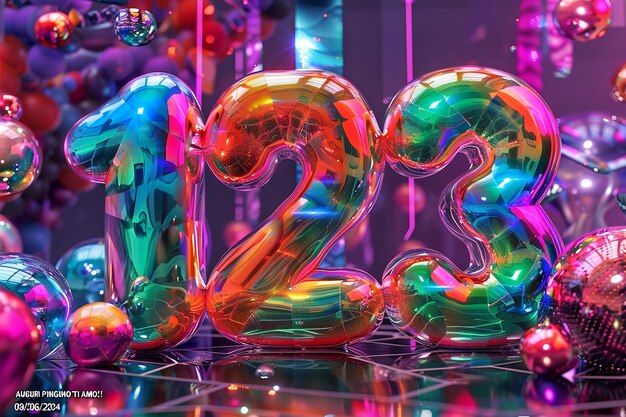 A striking 3D digital rendering of the number