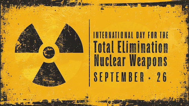 Photo a striking digitalillustration powerfulgraphic with international day of total ellimination of nuclear weapons