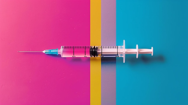 Photo striking image of a syringe for vaccination