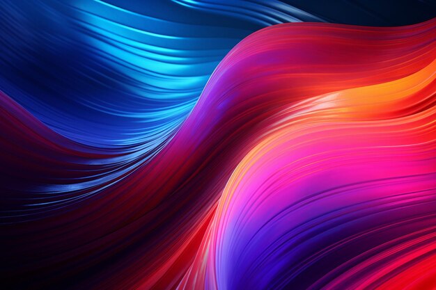 Striking neon wave background created with generative ai