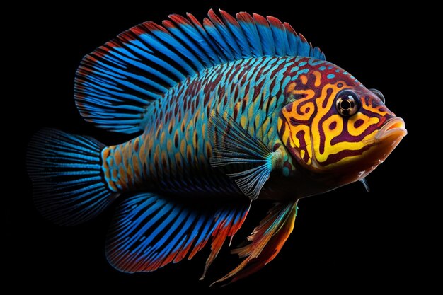 Striking Oscar Fish with Bold Patterns