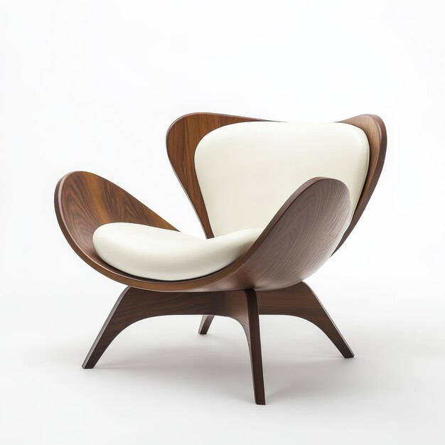 The striking Pelican chair stands alone highlighting its exquisite curves and craftsmanship