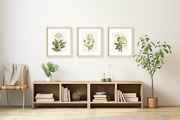 Striking Wall Decor Minimalistic Display with Artistic Touches Ai generated