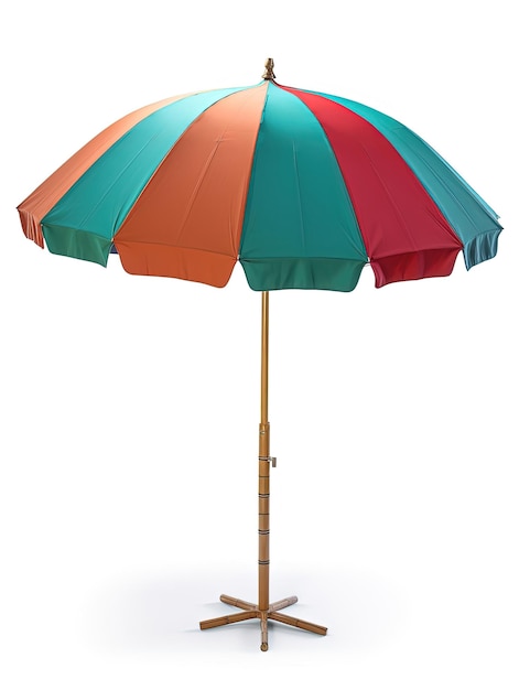 Striped beach umbrella