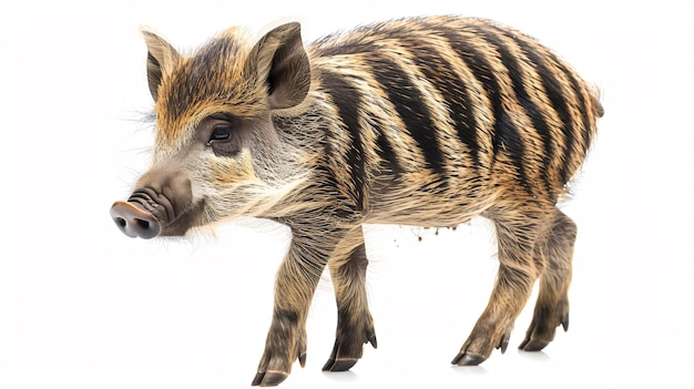 Striped Fur Young Wild Boar Sus Scrofa Specie Wildlife Photography