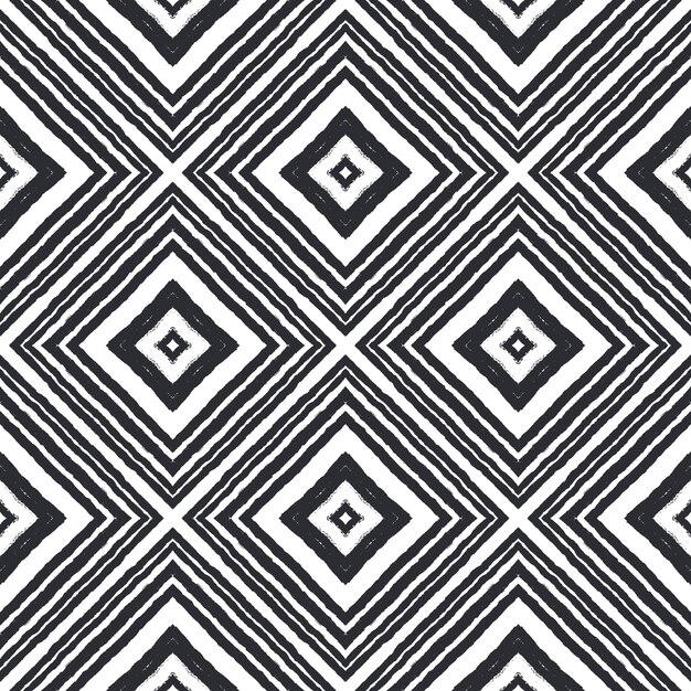 Striped hand drawn pattern Black symmetrical