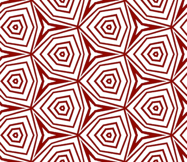 Striped hand drawn pattern Maroon symmetrical