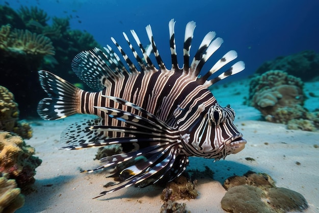 Striped Lionfish in Natural Habitat