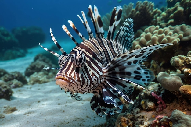 Striped Lionfish in Natural Habitat