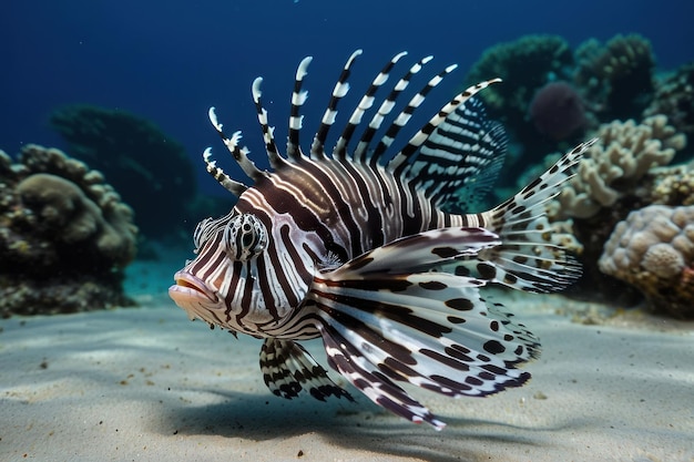 Striped Lionfish in Natural Habitat