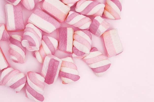 Striped pink marshmallow group