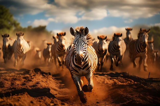 striped zebra in africaafrican animals