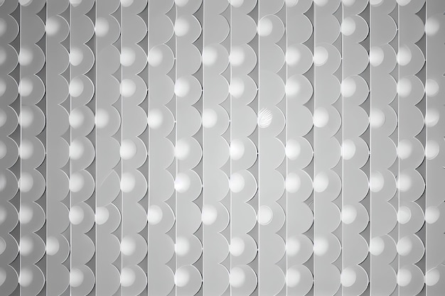 Strips of white paper with light shining through a pattern