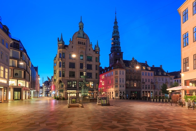 Stroget street Amagertorv Copenhagen Denmark