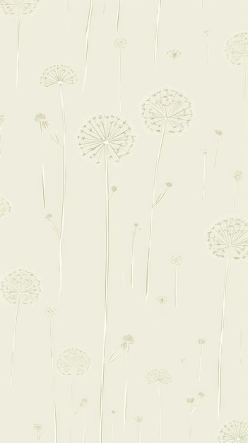 Photo stroke painting of dandelion wallpaper pattern flower plant