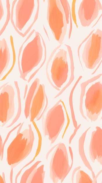 Photo stroke painting of peach wallpaper pattern petal line