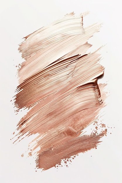 Photo strokes of creamy beige makeup smeared on a surface