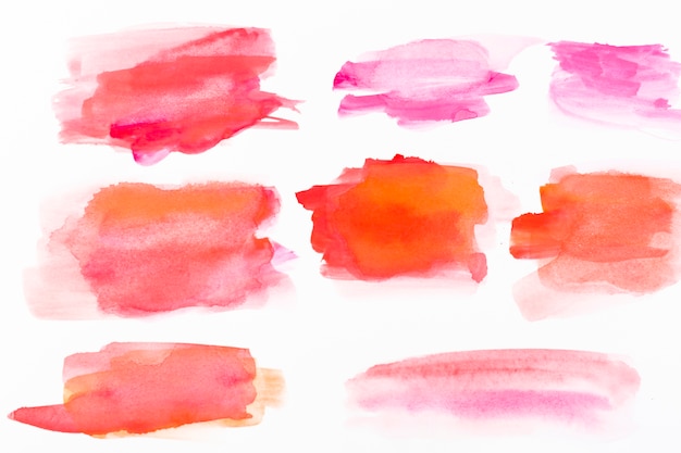 Strokes of red watercolor