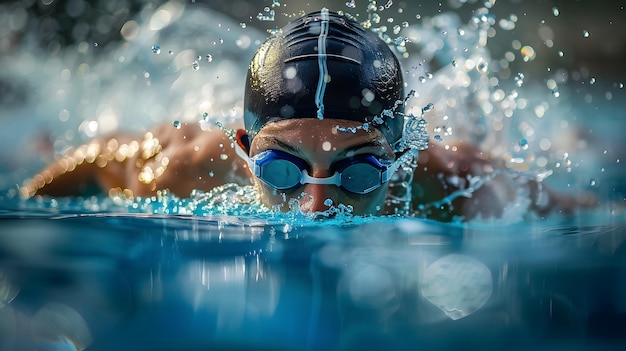 Strokes of Strength Capturing Swimmers Intense Strive