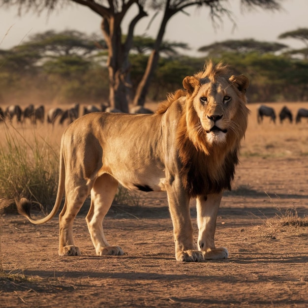 A Strong and confident Lion cute animal picture