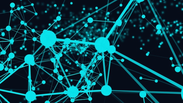 Structure 3d connection particles and light