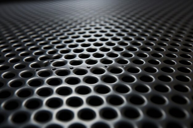 Structure black perforated metallic background