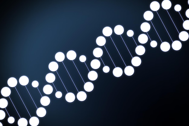 Structure of DNA on dark background Illustration