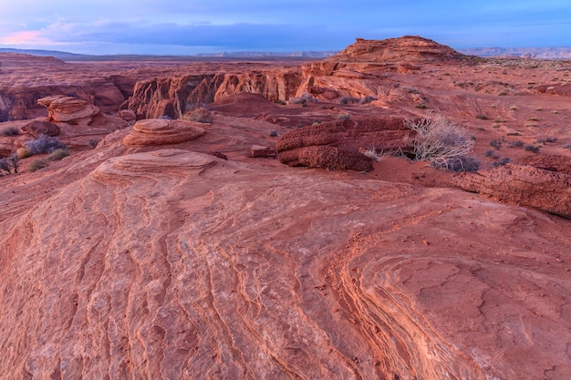 Structures and Geologic Formations at Horseshoe Bend, Colorado River, Arizona, USA